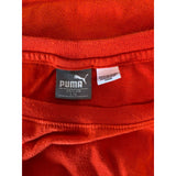 PUMA Size Large Red Cat Logo Spell Out Crew Neck Short Sleeve T Shirt