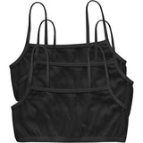 Hanes HFA001 Women's Cotton Spaghetti Strap Bralette, 3-pack Black