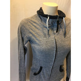 BENCH Women's Full Zip Long Sleeve Gray Spell Out Jacket Size XS