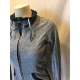 BENCH Women's Full Zip Long Sleeve Gray Spell Out Jacket Size XS