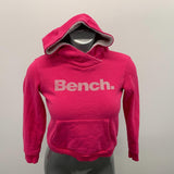 Bench Hoodie Girls Size Large Pink Long Sleeve Cotton Blend Pullover Hooded Sweatshirt