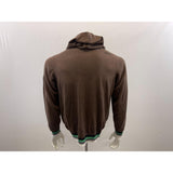Bench Men's Full Zip Hooded Sweater Jacket Size Large Cotton Brown Long Sleeve
