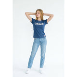 Hudson's Bay Company Women's Blue Official Olympics Canada T-Shirt Size Medium Cotton