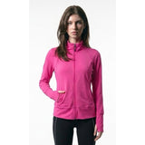 Champion Full Zip Athletic Mock Neck Jacket Large Pink Polyester Blend