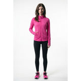 Champion Full Zip Athletic Mock Neck Jacket Large Pink Polyester Blend