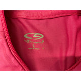 Champion Full Zip Athletic Mock Neck Jacket Large Pink Polyester Blend