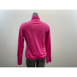 Champion Full Zip Athletic Mock Neck Jacket Large Pink Polyester Blend