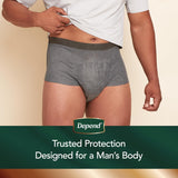 Depend Real Fit Incontinence Underwear for Men, Maximum Absorbency, S/M, (28 Ct)