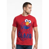 Sesame Street Men's Red Elmo Graphical T-Shirt Size Small Cotton