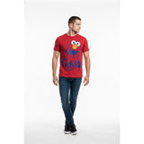 Sesame Street Men's Red Elmo Graphical T-Shirt Size Small Cotton