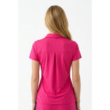 Puma Golf Women's Golf Shirt Large Pink Poly/Spandex Pre-owned