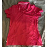 Puma Golf Women's Golf Shirt Large Pink Poly/Spandex Pre-owned