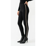 Zara Women's Medium Pull on Straight Leg Pants with Beaded Side seam NWOT