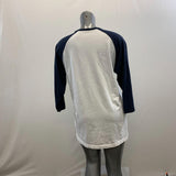 Diamonds Are A Girl's Best Friend Women's White Long Sleeve Baseball Shirt Size XL Cotton