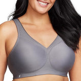 Glamorise #1006 Full Figure MagicLift Seamless Wirefree Sports Bra Gray NWT
