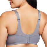 Glamorise #1006 Full Figure MagicLift Seamless Wirefree Sports Bra Gray NWT