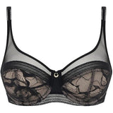 Chantelle C11M10-011 True Lace Full Coverage Underwire Bra 34DDD Black NWOT