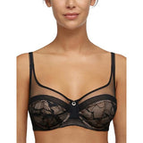 Chantelle C11M10-011 True Lace Full Coverage Underwire Bra 34DDD Black NWOT