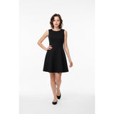 Sears Dress Women's Size 10 Black Sleeveless Pleated Poly/Cotton Textured A Line