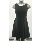 Sears Dress Women's Size 10 Black Sleeveless Pleated Poly/Cotton Textured A Line