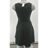 Sears Dress Women's Size 10 Black Sleeveless Pleated Poly/Cotton Textured A Line
