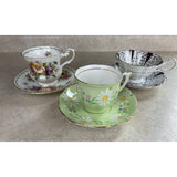 Lot Of Three Tea Cup And Saucer Sets 2 Queen Anne And One Rosina China