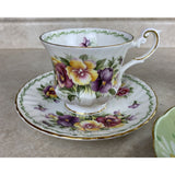 Lot Of Three Tea Cup And Saucer Sets 2 Queen Anne And One Rosina China