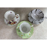 Lot Of Three Tea Cup And Saucer Sets 2 Queen Anne And One Rosina China