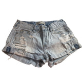 Abercrombie & Fitch Low Rise Short Women's 00 -24 Blue Cotton denim