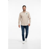 Chatham-Kent 4H Beige Cotton Long Sleeve Men's Large Button Down Shirt