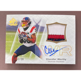 2023 Upper Deck CFL SP Game Used Patch/Auto 02/20 Alouettes Chandler Worthy CFL-CW