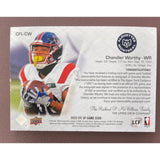 2023 Upper Deck CFL SP Game Used Patch/Auto 02/20 Alouettes Chandler Worthy CFL-CW