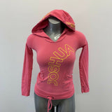 Joshua Hoodie Girls Size Large Spell Out Long Sleeve V Neck Hooded Pullover