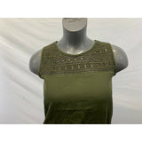 Lois Women's Small Khaki Green Sarah Sleeveless Polyester Tank top NEW