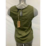 Lois Women's Small Khaki Green Sarah Sleeveless Polyester Tank top NEW