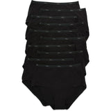 Hanes PW40BK Women's Tagless Cotton Briefs 10 Pack 6 Medium Black NWT