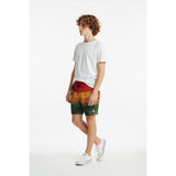 LRG. Co. Clothing & Equipment Men's Multi Coloured Board Shorts Striped Tree Graphic on Right Side with Front Drawstring Size 36 Polyester
