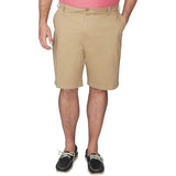 IZOD Saltwater Mens Mid-Weight Flat Front Stretch Chino Short 33 Khaki NWOT