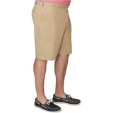 IZOD Saltwater Mens Mid-Weight Flat Front Stretch Chino Short 33 Khaki NWOT