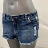 Blue Crush Denim Cutoff Shorts Women's 8 Blue Cotton Spandex