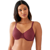 Wacoal 855345 Womens Inside Job Underwire Bra Cordovan Burgundy