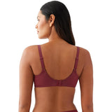 Wacoal 855345 Womens Inside Job Underwire Bra Cordovan Burgundy