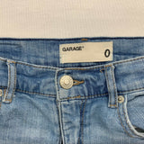 Garage Retro High Waist Short Women's 0 Blue Cotton Spandex distressed