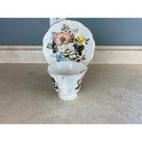 Royal Albert Floral Setting Ribbed  Fine Bone China Tea Cup And Saucer Set