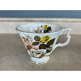 Royal Albert Floral Setting Ribbed  Fine Bone China Tea Cup And Saucer Set