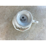 Royal Albert Floral Setting Ribbed  Fine Bone China Tea Cup And Saucer Set