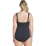 Speedo Women's Endurance+ Shirred Tank One Piece Swimsuit Black Plus Size 24 NWT