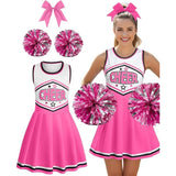 JenPen 3Pcs Cheerleader Costume for Women Small Pink