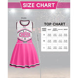 JenPen 3Pcs Cheerleader Costume for Women Small Pink