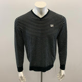 Billabong Men's Black Long Sleeve Sweatshirt With White Strips Super Soft Size Medium